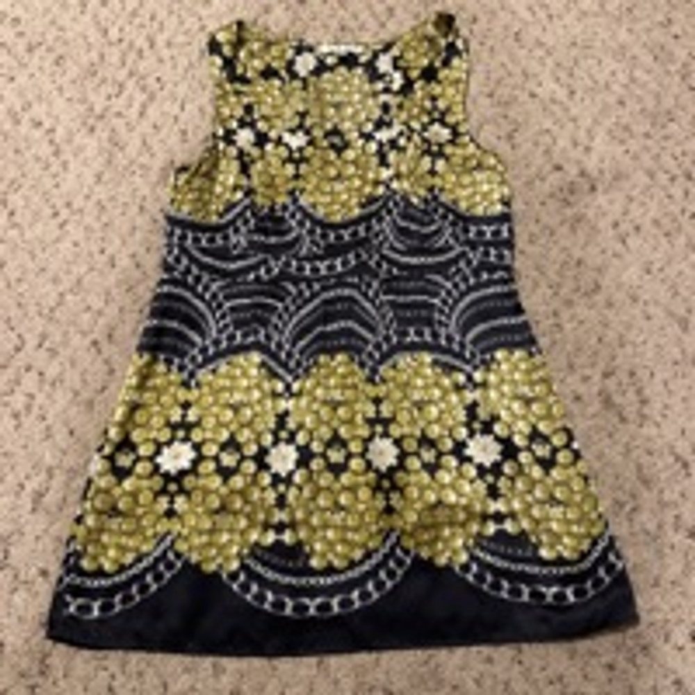 Women's Cabi Silk Top Size S Black and Gold - Picture 1 of 6